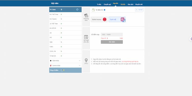Nạp Tiền Kubet: Hướng Dẫn Gửi Tiền Nhanh, Bảo Mật Cao 2026 4 Nạp tiền thông qua ví điện tử